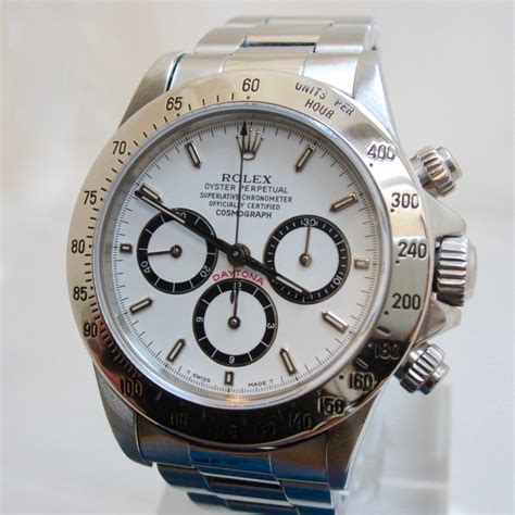 rolex daytona acciaio con quadrante bianco|Rolex Cosmograph Daytona in Acciaio Oystersteel, .